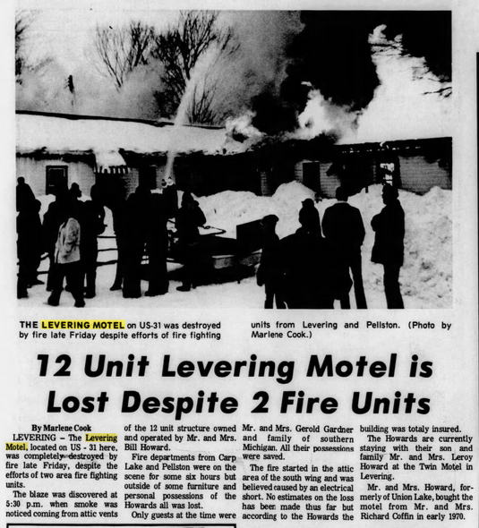 Levering Motel (Gales Motel) - March 1972 Article On Fire (newer photo)